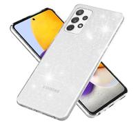 NALIA Claro Estuche Brillo Compatible con Samsung Galaxy A72 Funda, Translucido Carcasa Protectora Purpurina Clear Goma Glitter Case Silicona, Delgado Bling Cover Resistente Proteccion - Transparente