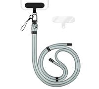 NALIA Colgante Movil Universal para Smartphones, Gris Claro, Metal Negro