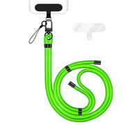 NALIA Colgante Movil Universal para Smartphones, Verde Neón, Metal Negro