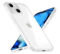 NALIA Cover Translucido Compatible con iPhone 15 Funda, 0,3mm Carcasa Ultra-Fina Mate Frost View Hardcase Semi-Transparente, Ultra-Slim Case Anti-Arañazos Anti-Huellas Trasera Dura, Color:Blanco