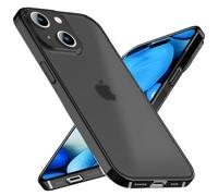 NALIA Cover Translucido Compatible con iPhone 15 Plus Funda, 0,3mm Carcasa Ultra-Fina Mate Frost View Hardcase Semi-Transparente Ultra-Slim Case Anti-Arañazos Anti-Huellas Trasera Dura, Color:Negro