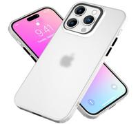 NALIA Cubierta Silicona Mate Compatible con iPhone 16 Pro Funda, Cover Anti-Huellas Delgado Soft-Case Suave Flexible, Protectora Antigolpes Antideslizante Antichoque Ligera, Color:Blanco Transparente