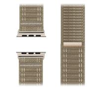 NALIA Evolv Correa de Nylon Compatible con Apple Watch Correa iWatch Series SE/10/9/8/7/6/5/4/3/2/1, 38/40/41/42mm, Pulsera de Tela Elástica con Cierre de Velcro, Color:Latte Macchiato