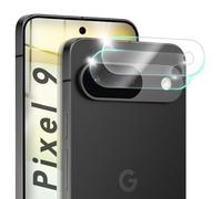 NALIA Focus.X2 MAX compatible con Google Pixel 9 Cristal Templado (2x Protector de Cámara), Transparente y Resistente a Arañazos, Cobertura Completa del Lente, Dureza 9H Protección, Adaptado a Fundas
