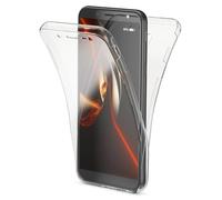 NALIA Funda 360 Grados Compatible con Samsung Galaxy J6 2018, Delantera Trasera Protectora Movil Silicona Carcasa Ultra-Fina Gel Transparente Doble Cubierta Goma Bumper Cover Case, Color:Transparente