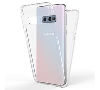 NALIA Funda 360° para Samsung Galaxy S10e, 360GUARD Carcasa, Claro | Pantalla Brillante, Defensa Total, Trasera Cristalina