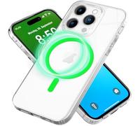 NALIA Funda Anillo Neón para iPhone 16 Pro MAX - Compatible MagSafe & Fosforescente - Night-Glow (Transparente & Anti-Amarilleo) - Marca Alemana, Color:Verde