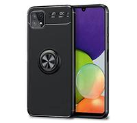 NALIA Funda Anillo para Samsung Galaxy A22 5G - Soporte 360° y, Negro | Acabado Mate Antideslizante, Protección De Cámara Probada, Compatibilidad Y Nota, GRIP360