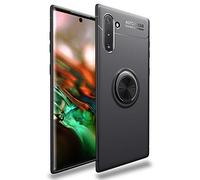 NALIA Funda Anillo para Samsung Galaxy Note 10 - Soporte 360° y, Negro | Acabado Mate Antideslizante, Protección De Cámara Probada, Compatibilidad Y Nota, GRIP360