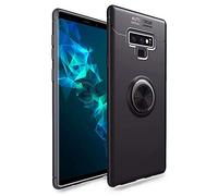 NALIA Funda Anillo para Samsung Galaxy Note 9 - Soporte 360° y para Soporte Magnético - GRIP360 (Carcasa Silicona Mate) - Marca Alemana, Color:Negro