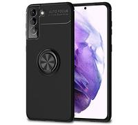 NALIA Funda Anillo para Samsung Galaxy S21 Plus - Soporte 360° y, Negro | Acabado Mate Antideslizante, Protección De Cámara Probada, Compatibilidad Y Nota, GRIP360