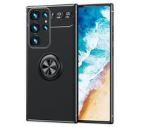 NALIA Funda Anillo para Samsung Galaxy S24 Ultra - Soporte 360° y, Negro | Acabado Mate Antideslizante, Protección De Cámara Probada, Compatibilidad Y Nota, GRIP360