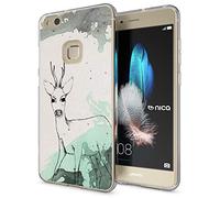 NALIA Funda Carcasa Compatible con Huawei P10 Lite, Motivo Design Movil Protectora Ultra-Fina Silicona Cubierta, Goma Estuche Telefono Bumper Ligera Cover Phone Case, Designs:Deer