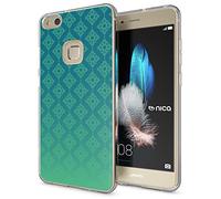 NALIA Funda Carcasa Compatible con Huawei P10 Lite, Motivo Design Movil Protectora Ultra-Fina Silicona Cubierta, Goma Estuche Telefono Bumper Ligera Cover Phone Case, Designs:Pattern Verde