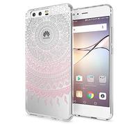 NALIA Funda Carcasa Compatible con Huawei P10, Motivo Design Movil Protectora Ultra-Fina Silicona Cubierta, Goma Gel Estuche Telefono Bumper Ligera Cover Phone Case, Designs:Mandala Pink Rosa