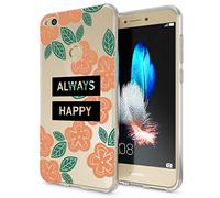NALIA Funda Carcasa Compatible con Huawei P8 Lite 2017, Motivo Design Movil Protectora Ultra-Fina Silicona Cubierta, Goma Gel Estuche Telefono Bumper Ligera Cover Case, Designs:Always Happy