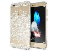 NALIA Funda Carcasa Compatible con Huawei P8 Lite 2017, Motivo Design Movil Protectora Ultra-Fina Silicona Cubierta, Goma Gel Estuche Telefono Bumper Ligera Cover Case, Designs:Circle Flowers