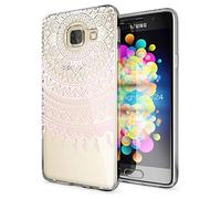 NALIA Funda Carcasa Compatible con Samsung Galaxy A3 2016, Motivo Design Movil Protectora Ultra-Fina Silicona Cubierta, Goma Gel Estuche Bumper Ligera Cover Phone Case, Designs:Mandala Pink Rosa