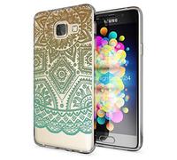 NALIA Funda Carcasa Compatible con Samsung Galaxy A3 2016, Motivo Design Movil Protectora Ultra-Fina Silicona Cubierta, Goma Gel Estuche Bumper Ligera Cover Phone Case, Designs:Mandala Turquesa Verde