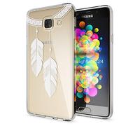 NALIA Funda Carcasa Compatible con Samsung Galaxy A3 2016, Motivo Design Movil Protectora Ultra-Fina Silicona Cubierta, Goma Gel Estuche Bumper Ligera Cover Phone Case, Designs:Chain Feathers