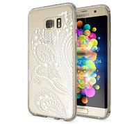 NALIA Funda Carcasa Compatible con Samsung Galaxy S7 Edge, Motivo Design Movil Protectora Ultra-Fina Silicona Cubierta, Goma Gel Estuche Bumper Ligera Cover Phone Case, Motiv:Artificial Flowers