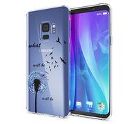 NALIA Funda Carcasa Compatible con Samsung Galaxy S9, Motivo Design Movil Protectora Ultra-Fina Silicona Cubierta, Goma Gel Estuche Telefono Bumper Cover Phone Case, Designs:Dandelion Azul