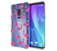 NALIA Funda Carcasa Compatible con Samsung Galaxy S9 Plus, Motivo Design Movil Protectora Ultra-Fina Silicona Cubierta Goma Gel Estuche Telefono Bumper Cover Phone Case, Designs:Flamingo Pink