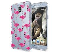 NALIA Funda Carcasa para Samsung Galaxy J5 2017 EU, Flamingo Pink | Bordes elevados sobre la pantalla, Buen agarre, TPU resistente, Fácil de poner y quitar