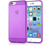 NALIA Funda Compatible con iPhone 6 6S, Ultra-Fina Protectora Movil Carcasa Transparente Silicona Gel Bumper Estuche, Goma Cubierta Delgado Clear Smart-Phone Cover Flexible Case - Morado