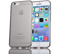 NALIA Funda Compatible con iPhone 6 6S, Ultra-Fina Protectora Movil Carcasa Transparente Silicona Gel Bumper Estuche, Goma Cubierta Delgado Clear Smart-Phone Back-Cover Flexible Case - Gris