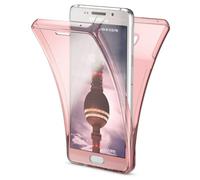 NALIA Funda Compatible con Samsung Galaxy A3 2016, 360 Grados Protectora Movil Silicona Carcasa, Ultra-Fina Gel Transparente Doble Delantera Trasera Cubierta Goma Bumper Cover Case - Rosa Gold Oro