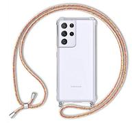 NALIA Funda con Cuerda para Samsung Galaxy S21 Ultra - Carcasa, Arco Iris