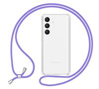 NALIA Funda con Cuerda para Samsung Galaxy S24 - Carcasa Híbrida, Morado | Manos Libres, Móvil Seguro, Airbag Invisible, Trasera Cristalina, Tu Toque De Estilo, HANGIT PRO