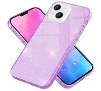 NALIA Funda de Purpurina Compatible con iPhone 14 - Aspecto Brillante & Agarre - SHINEPOP (Carcasa Silicona) - Marca de Berlín, Color:Morado