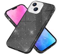 NALIA Funda de Purpurina Compatible con iPhone 14 Plus - Aspecto Brillante & Agarre - SHINEPOP (Carcasa Silicona) - Marca de Berlín, Color:Negro