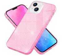 NALIA Funda de Purpurina Compatible con iPhone 14 Plus - Aspecto Brillante & Agarre - SHINEPOP (Carcasa Silicona) - Marca de Berlín, Color:Pink Rosa