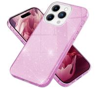NALIA Funda de Purpurina Compatible con iPhone 15 Pro - Aspecto Brillante & Agarre - SHINEPOP (Carcasa Silicona) - Marca de Berlín, Color:Morado