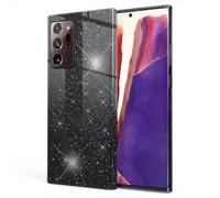 NALIA Funda de Purpurina Compatible con Samsung Galaxy Note 20 Ultra - Aspecto Brillante & Agarre - SHINEPOP (Carcasa Silicona) - Marca de Berlín, Color:Negro