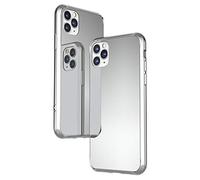 NALIA Funda Espejo para iPhone 11 Pro MAX - Cristal Real (Espejo 9H & Resistente) - RAYN (Carcasa Rígida Premium & Bumper Silicona) - Marca Alemana, Color:Plata