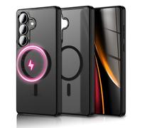 NALIA Funda Magnética Mate para Samsung Galaxy S26 Plus - Compatible MagSafe, Antiamarilleo & Sujeción Slate (Carcasa Antigolpes) - Marca Alemana, Color:Negro Medianoche