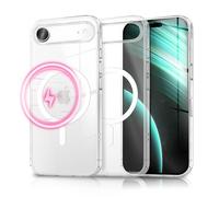 NALIA Funda Magnética Transparente para iPhone 17 Air - Sistema MagPower (Compatible con MagSafe) - LUMEX (Efecto Cristal Noble, Pero Irrompible) - Marca Alemana
