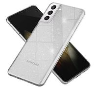 NALIA Funda Purpurina para Samsung Galaxy S21 Plus - Carcasa Silicona Brillante - DAZZLIN (Transparente & Antigolpes) - Marca Alemana, Color:Transparente