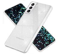 NALIA Funda Purpurina para Samsung Galaxy S22 Plus - Carcasa Silicona Brillante - DAZZLIN (Transparente & Antigolpes) - Marca Alemana, Color:Transparente