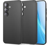 NALIA Funda Rígida Fina para Samsung Galaxy S25 Plus - Mate & 0.3mm Ultra Delgada - Phantom (Carcasa Extrafina & Protección Cámara Completa) - Marca Alemana, Color:Negro Opaco