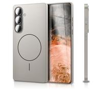 NALIA Funda Rígida Magnética Ultra-Delgada para Samsung Galaxy S26 - Compatible MagSafe, Mate & Anti-Huellas - Cloud (Carcasa Anti-Amarilleo) - Marca Alemana, Color:Gris Lunar