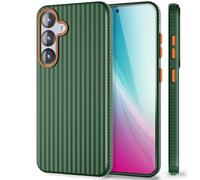 NALIA Funda Rígida Mate para Samsung Galaxy S25 - Anti-Huellas & Grip - Nova (Diseño Estructurado) - Marca Alemana, Color:Verde Noche Forestal