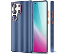 NALIA Funda Rígida Mate para Samsung Galaxy S25 Ultra - Anti-Huellas & Grip - Nova (Diseño Estructurado) - Marca Alemana, Color:Azul Marino