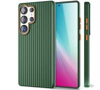 NALIA Funda Rígida Mate para Samsung Galaxy S25 Ultra - Anti-Huellas & Grip - Nova (Diseño Estructurado) - Marca Alemana, Color:Verde Noche Forestal