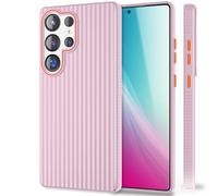 NALIA Funda Rígida Mate para Samsung Galaxy S25 Ultra - Anti-Huellas & Grip - Nova (Diseño Estructurado) - Marca Alemana, Color:Rosa Polvo