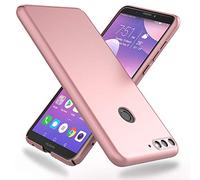 NALIA Funda Rígida Ultra Delgada para Huawei Y7 (2018) - Anti-Huellas & 0.5mm Fina - PUREFIT (Mate & Ligera) - Marca Alemana, Color:Rosa Gold Oro